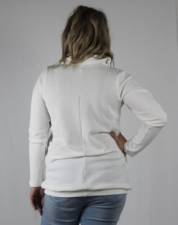 Charne Long Sleeve Cowl Neck Buttons Top - Image 3