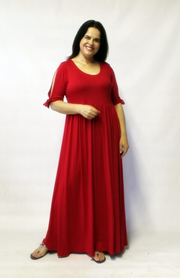 Rykie High Waist Pleated Maxi Dress - Image 6