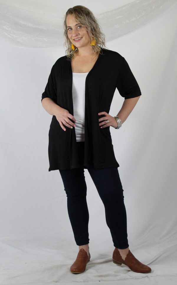 Plus size hotsell elbow length cardigan