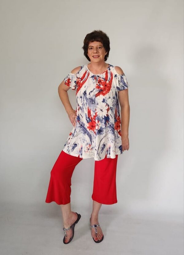 Pepita Tango Wide-Leg Capri Pants