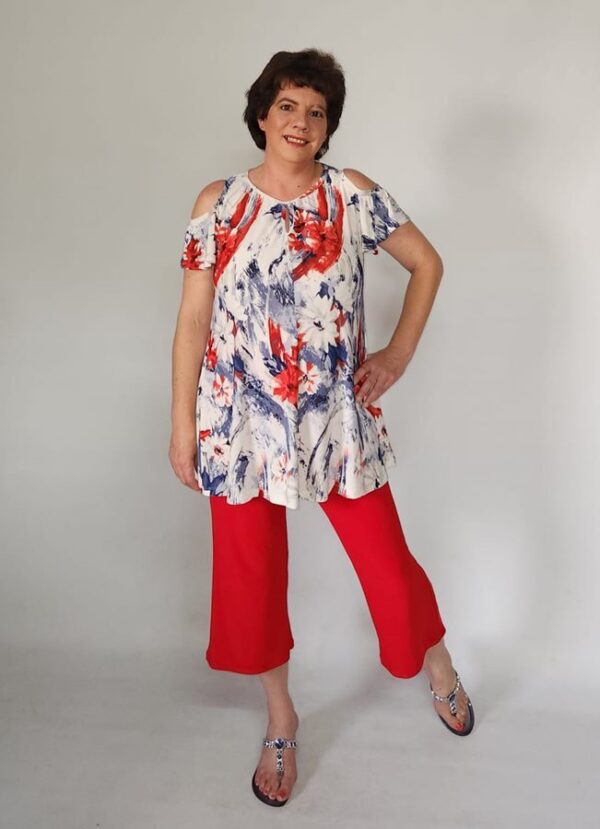 Pepita Tango Wide-Leg Capri Pants - Image 4