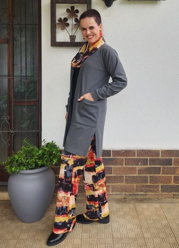 Madelyn Long Sleeve Cardigan with Pockets and Side Slits - Image 5
