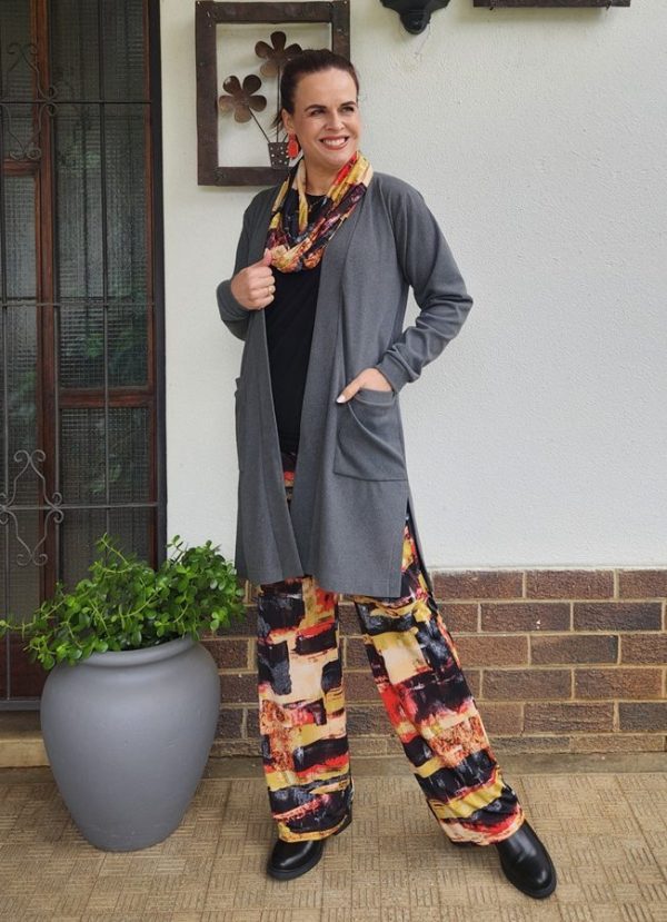 Madelyn Long Sleeve Cardigan with Pockets and Side Slits