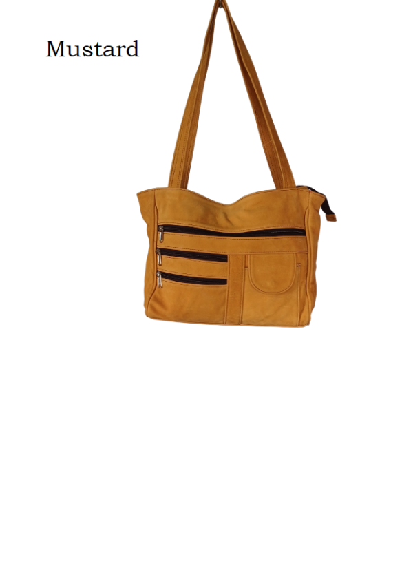 Mustard Genuine Leather Handbag