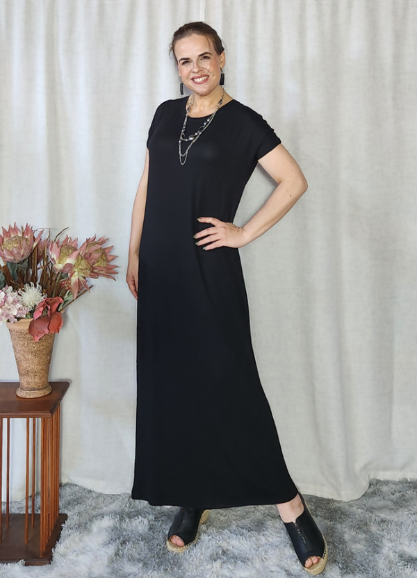 Jayda On Cut Sleeves Maxi Dress