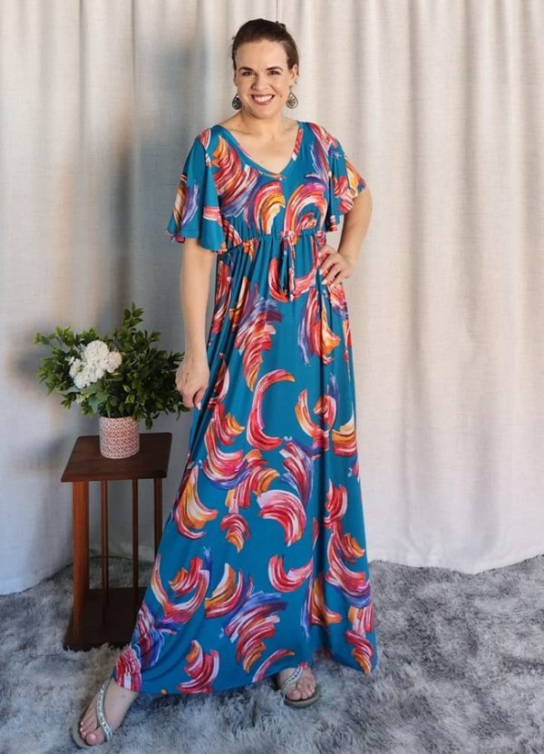 Zanel Maxi Drawstring Dress - Image 3