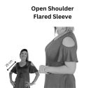 Short Flared Open Shoulder Sleeves - 25cm