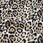 DTY78: Warm beige and black DTY Brush leopard print with a soft, brushed finish