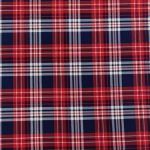 Red and Navy Checkerd DTY Brush Knit