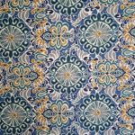 PB311 DTY Bon-Bon Moroccan Mosaic – Teal, Mustard, Navy & White